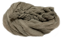 Natural Light Grey Superfine Wool Combed Pin Drafted Roving