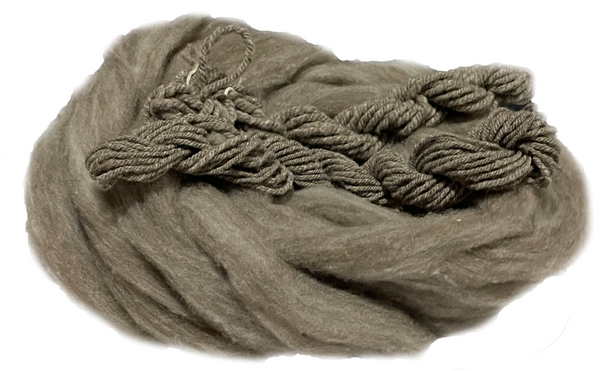 Natural Light Grey Superfine Wool Combed Pin Drafted Roving