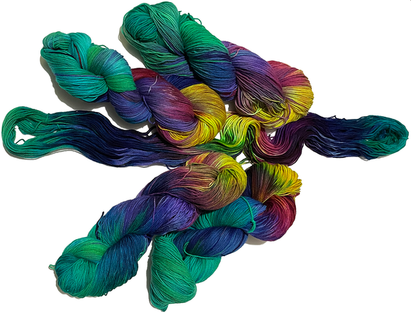 Serving Looks Hand Dyed Superfine Merino Sock Yarn