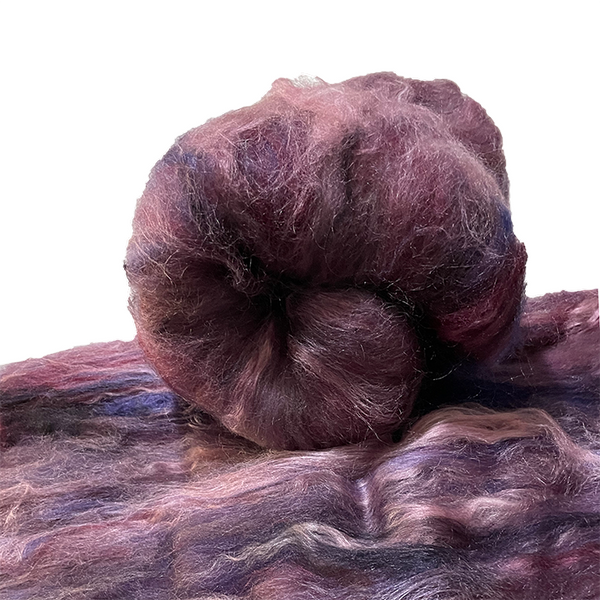 Mauve Thunder Carded Batt